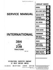 Case IH 384 238 Workshop